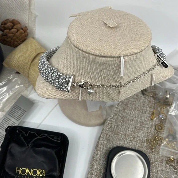 Vintage Honora 16-20" Adjustable Grey Pearl Necklace - Picture 10 of 16